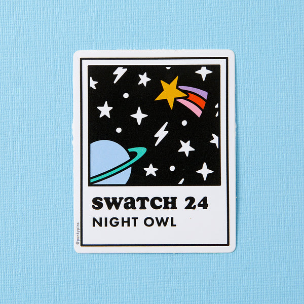 Night Owl Swatch Vinyl Sticker