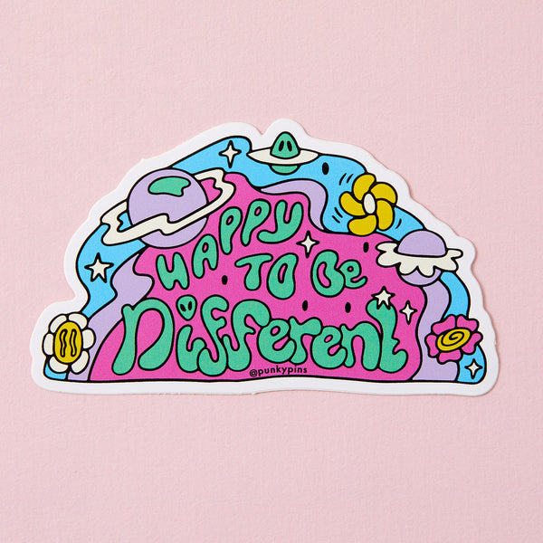 Happy To Be Different Vinyl Sticker
