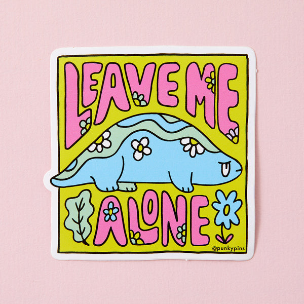 Leave Me Alone Dinosaur Vinyl Sticker