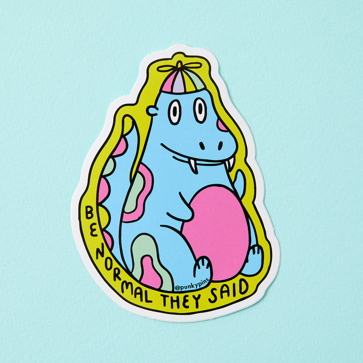 Be Normal Dinosaur Vinyl Sticker