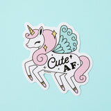 Cute AF Unicorn Vinyl Sticker