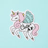 Cute AF Unicorn Vinyl Sticker