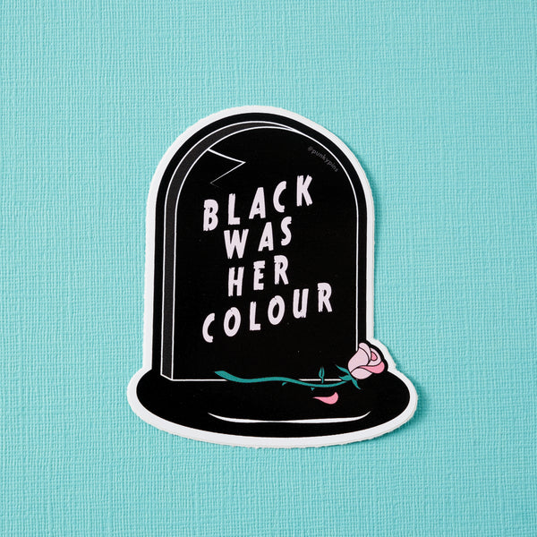 Black Was Her Colour Vinyl Sticker