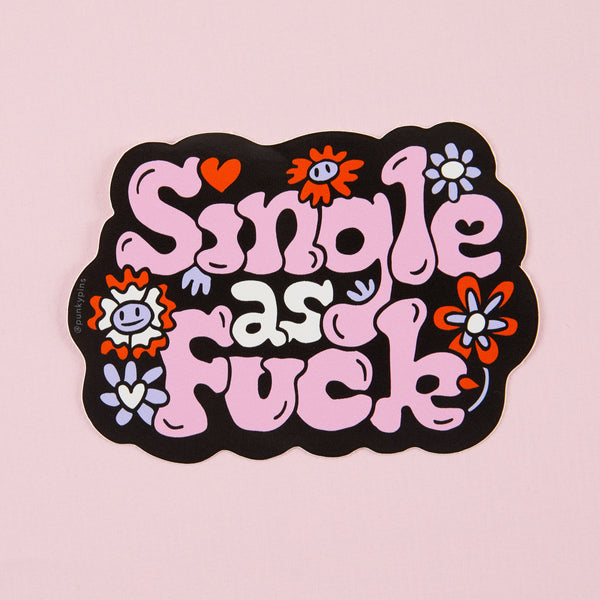 Single As Fuck Vinyl Sticker