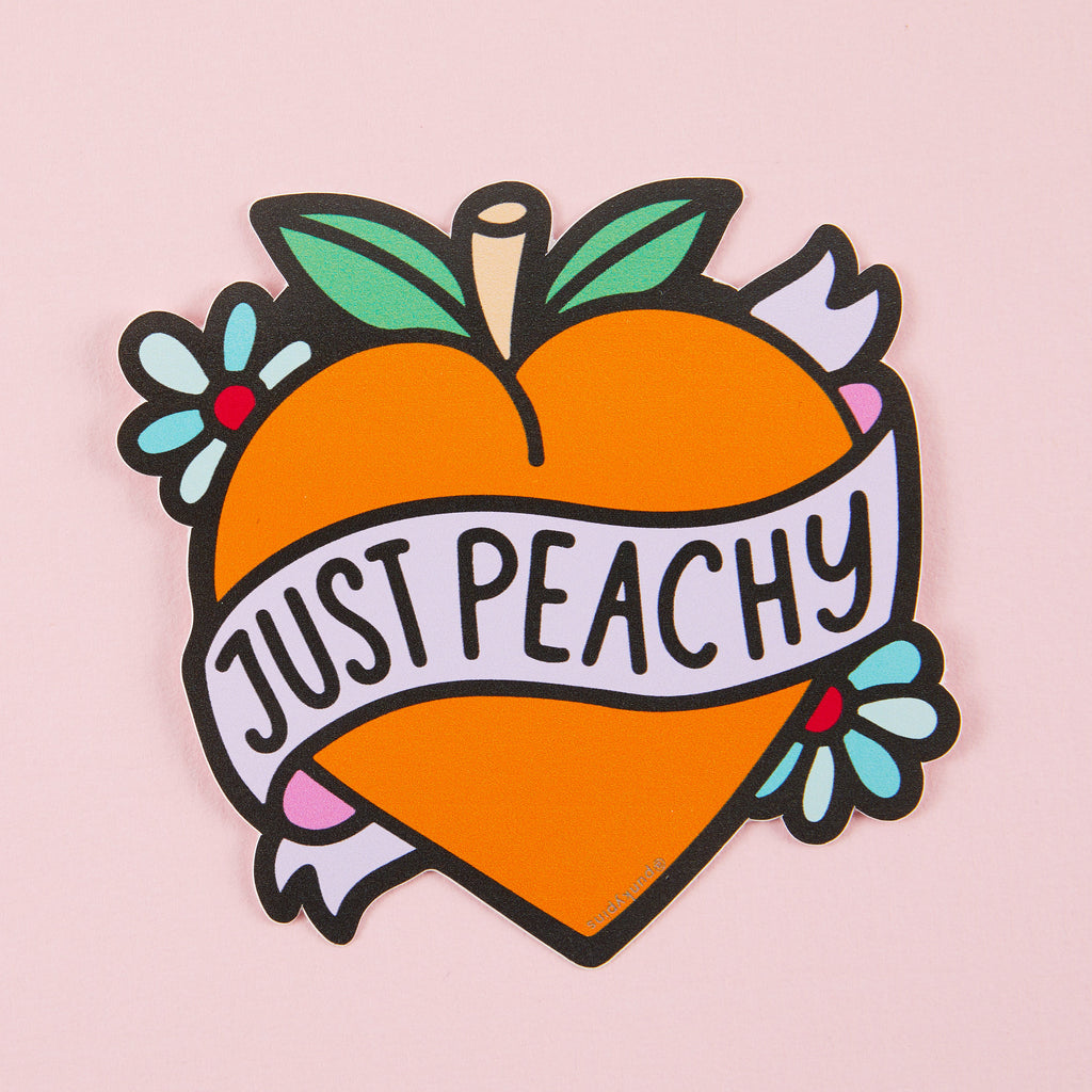 Just Peachy Vinyl Sticker