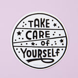 Take Care Of Yourself PINK/ WHITE/ PURPLE Vinyl Sticker