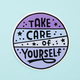 Take Care Of Yourself PINK/ WHITE/ PURPLE Vinyl Sticker