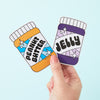 Peanut Butter & Jelly 2x Vinyl Sticker Pack