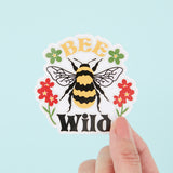 Bee Wild Bumblebee Vinyl Sticker