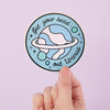 Get Your Head Out Uranus Holographic Sticker