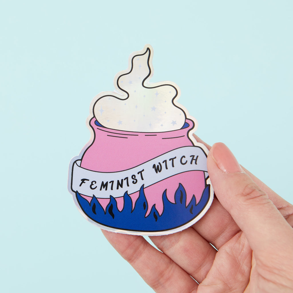 Feminist Witch Holographic Sticker