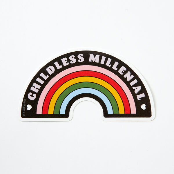 Childless Millennial Vinyl Sticker - Bright