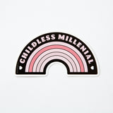 Childless Millennial Vinyl Sticker - Pink