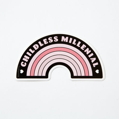 Childless Millennial Vinyl Sticker - Pink