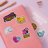 Pawsitive Vibes Cats Sticker Sheet A5
