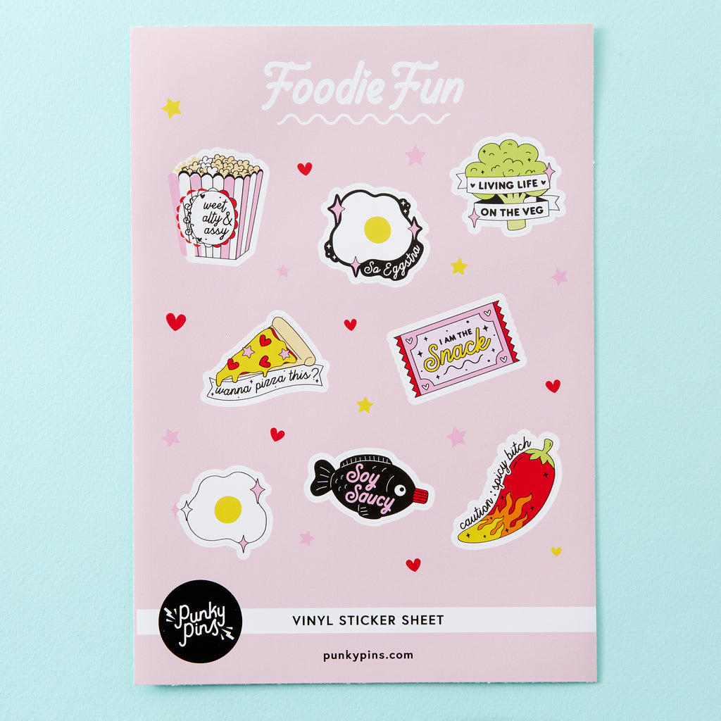 Foodie Fun Vinyl A5 Sticker Sheet