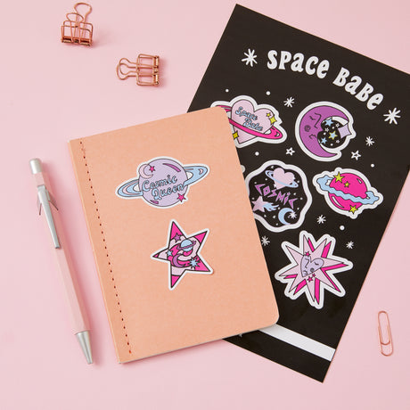 Space Babe Sticker Sheet A5