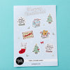 Happy Christmas Vinyl Sticker Sheet A5