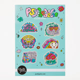 Psychedelic Vinyl A5 Sticker Sheet