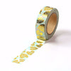 Monstera Leaves Gold Foil Washi Tape