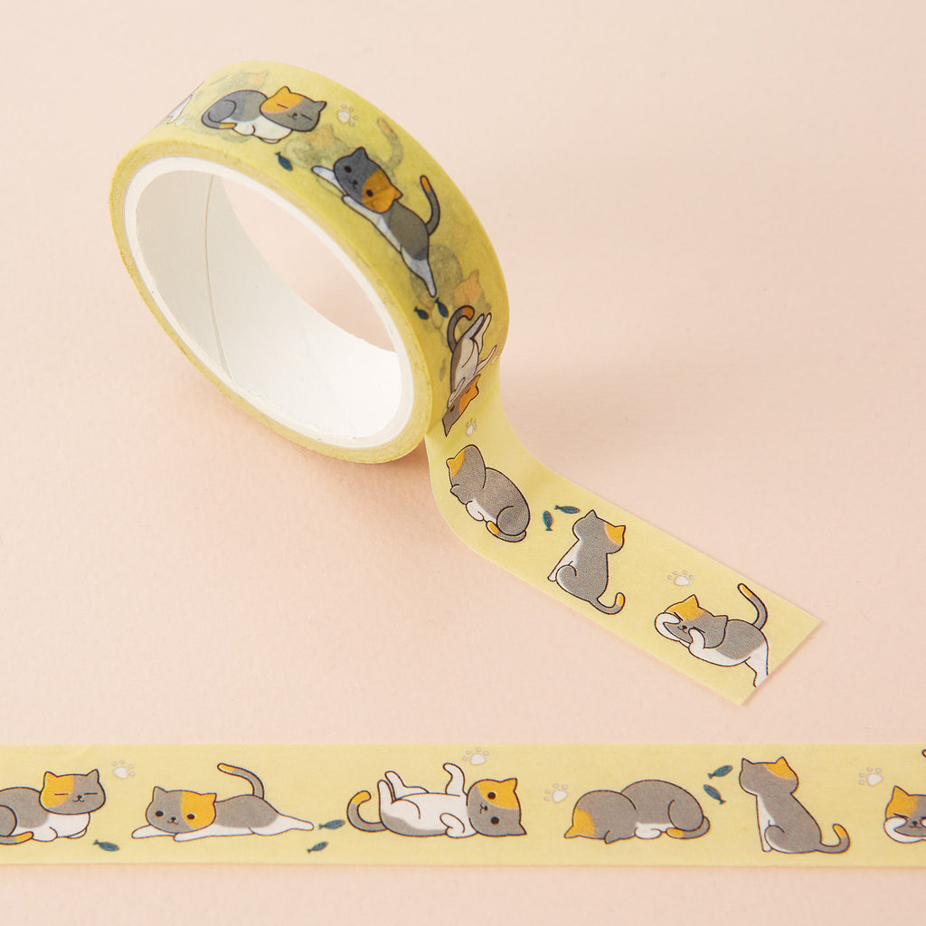 Cute Cat Illustration Washi Tape