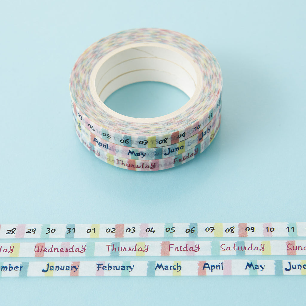 Dates Washi Tape - Pack of 3