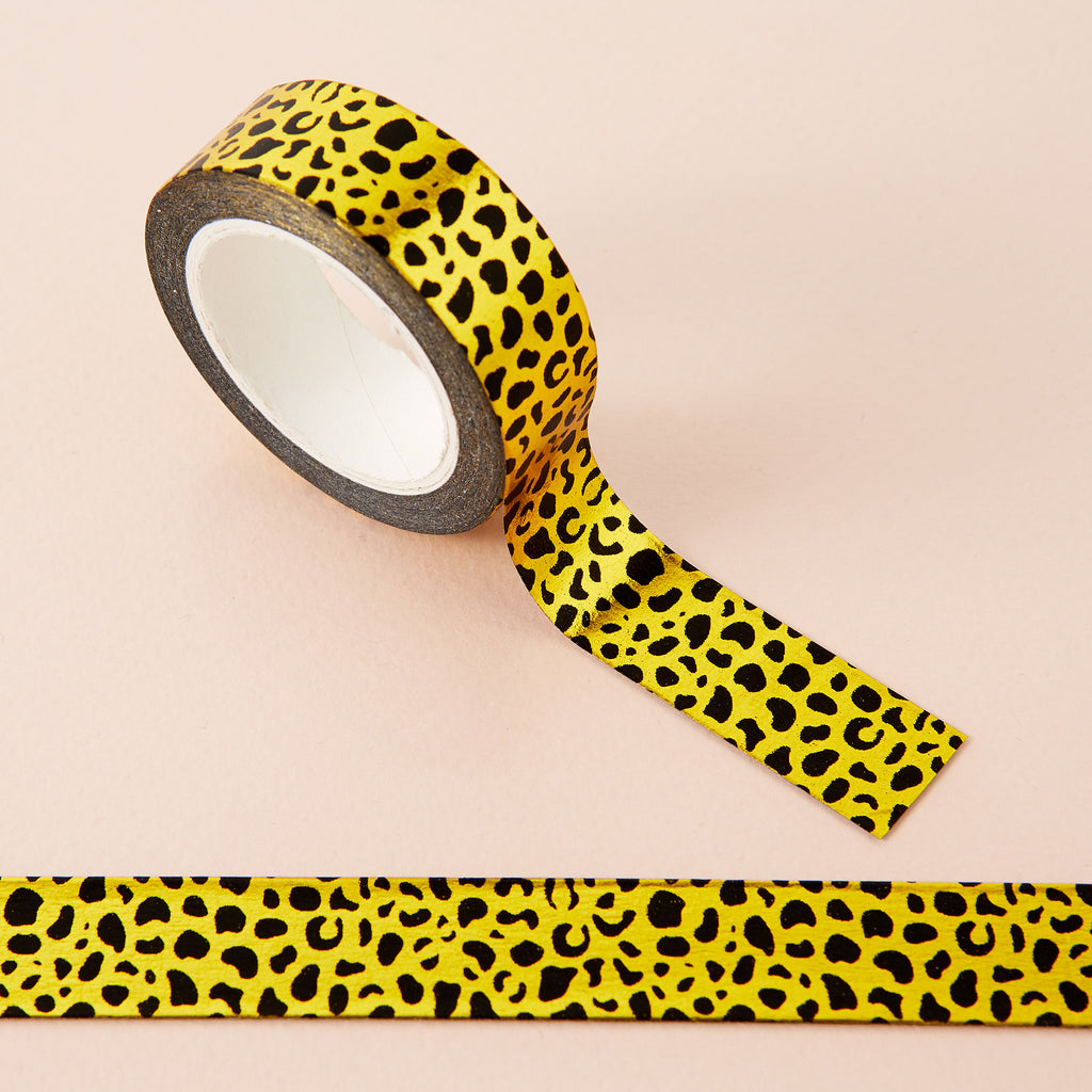 Leopard Print Gold Foil Washi Tape