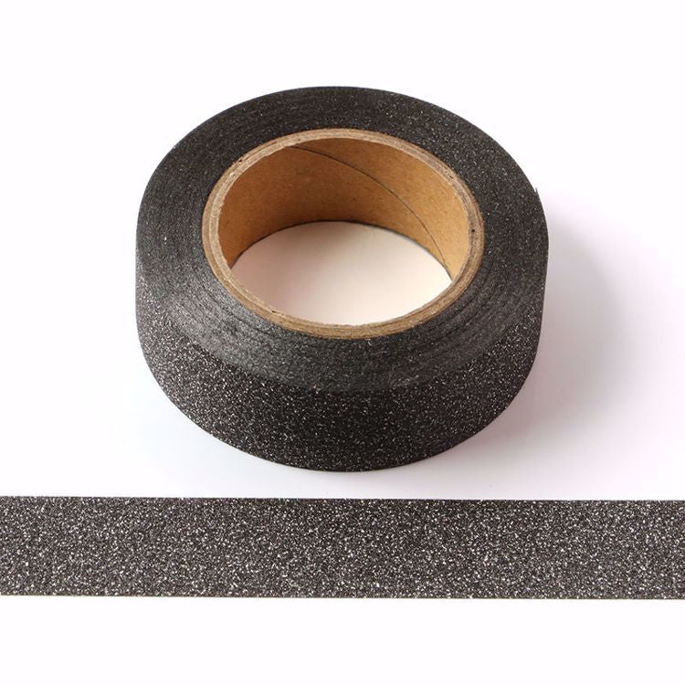 Black Glitter Sparkle Washi Tape