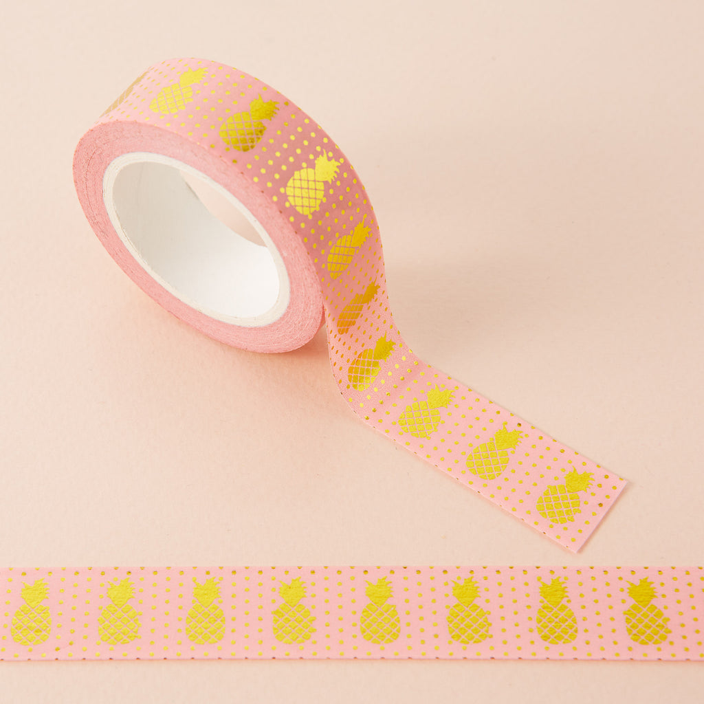 Pink and Gold Pineapple Washi Tape