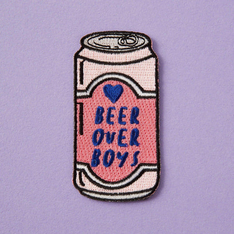 Punky Pins Beer Over Boys Embroidered Iron On Patch