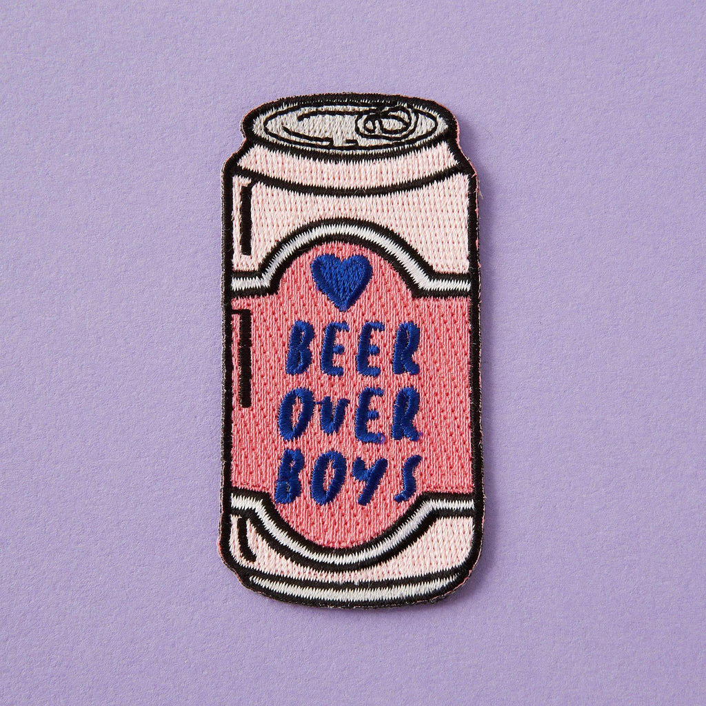Punky Pins Beer Over Boys Embroidered Iron On Patch