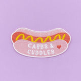 Punky Pins Carbs and Cuddles Hot Dog Embroidered Iron On Patch