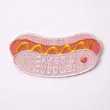 Punky Pins Carbs and Cuddles Hot Dog Embroidered Iron On Patch