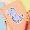 Punky Pins Chubby Purple Dinosaur Large Vinyl Sticker