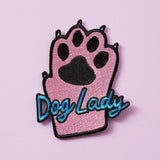Punky Pins Dog Lady Iron On Patch