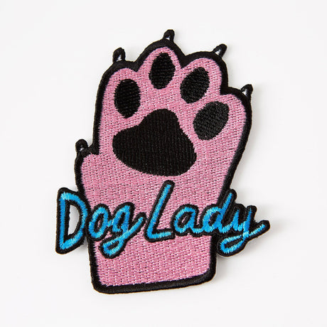 Punky Pins Dog Lady Iron On Patch