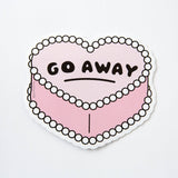 Punky Pins Go away  Large Vinyl Sticker