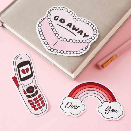 Punky Pins Go away  Large Vinyl Sticker