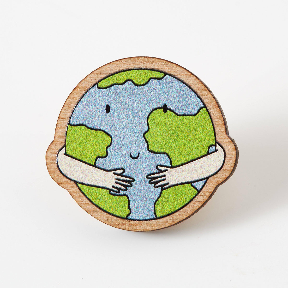 Hugging A Pin Hug the Earth Wooden Eco Pin – punkypins