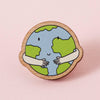 Punky Pins Hug the Earth Wooden Eco Pin