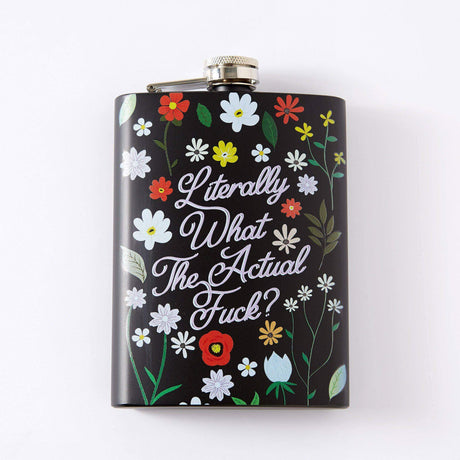 Punky Pins Literally What The Actual Fuck Hip Flask - Black