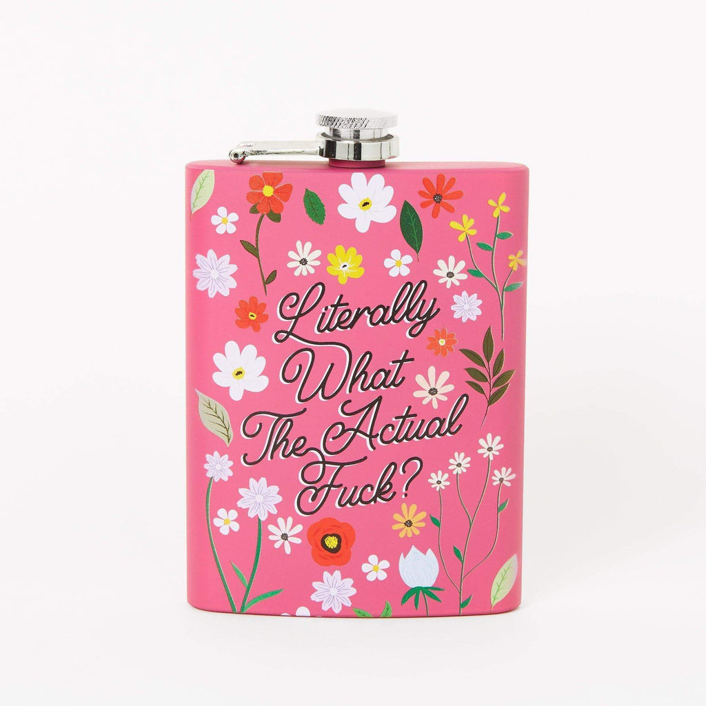 Punky Pins Literally What The Actual Fuck Hip Flask - Pink