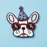 Punky Pins Party Pooch Iron On Patch