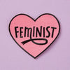 Punky Pins Pink Feminist Heart Embroidered Iron On Patch