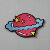 Punky Pins Planet Pink Iron On Patch