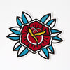 Punky Pins Red Flower Tattoo Inspired Vinyl Laptop Sticker