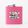 Punky Pins Skull & Crossbones Tattoo Short Pink Hip Flask