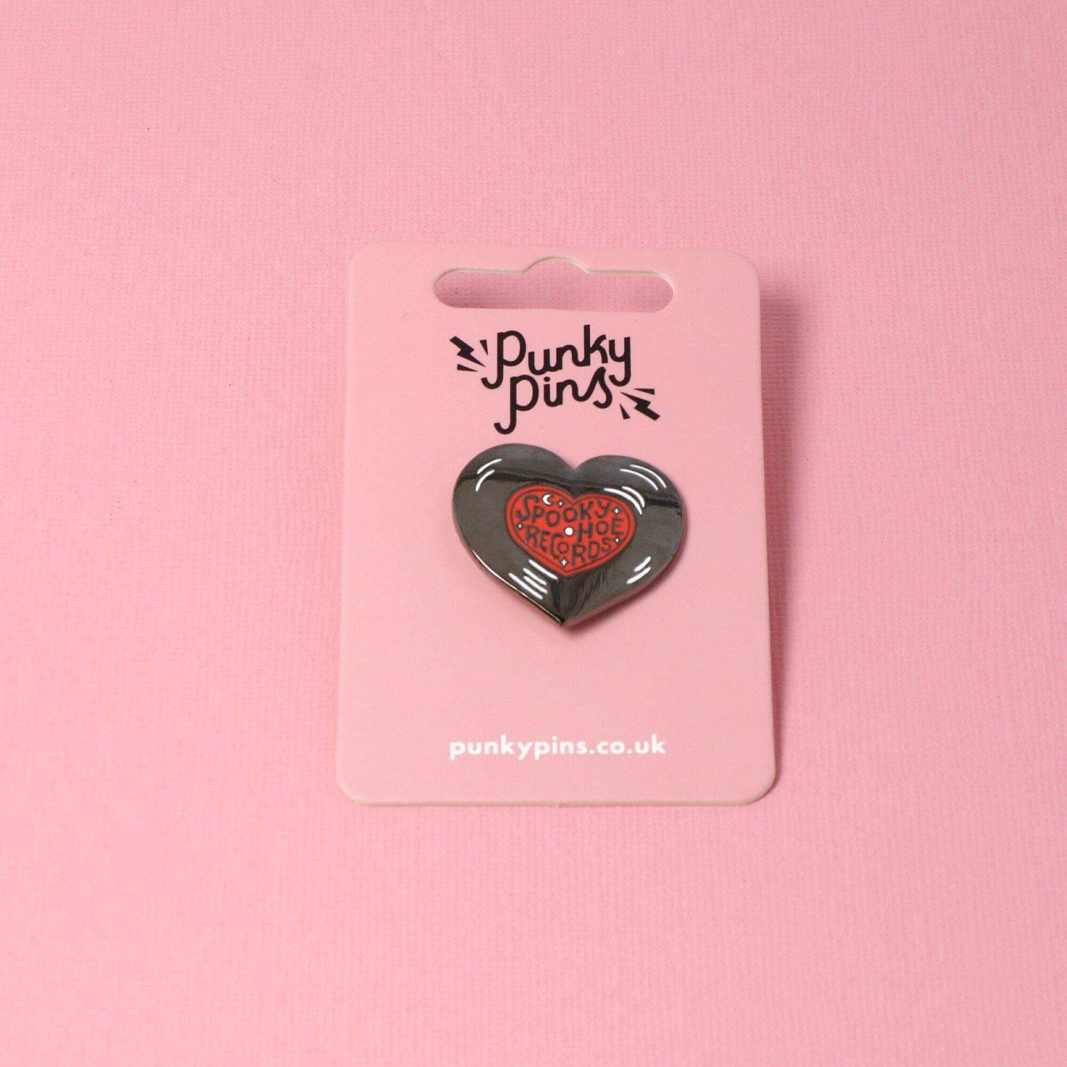 Punky Pins Spooky Hoe Records Enamel Pin