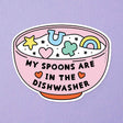 Punky Pins Spoons In The Dishwasher Vinyl Sticker