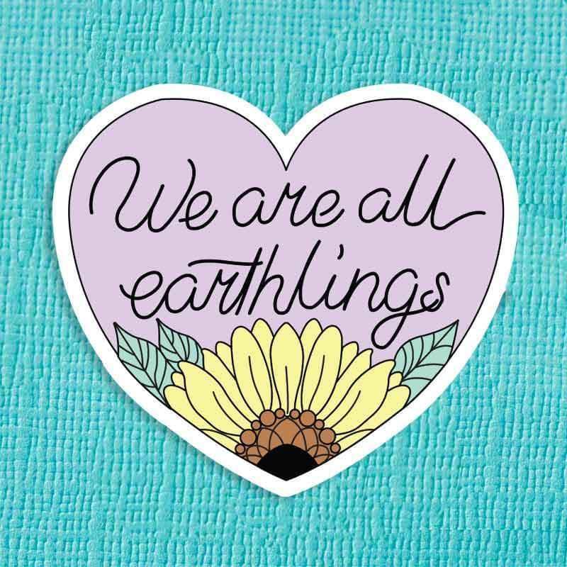 We Are All Earthlings Vinyl sticker